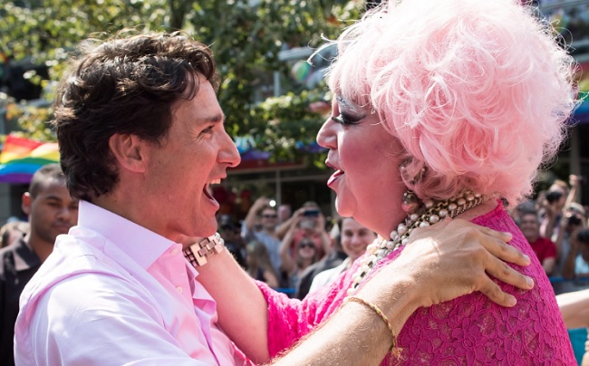 Image Of Justin Trudeau With The Gay Pride Flag Psadocenter